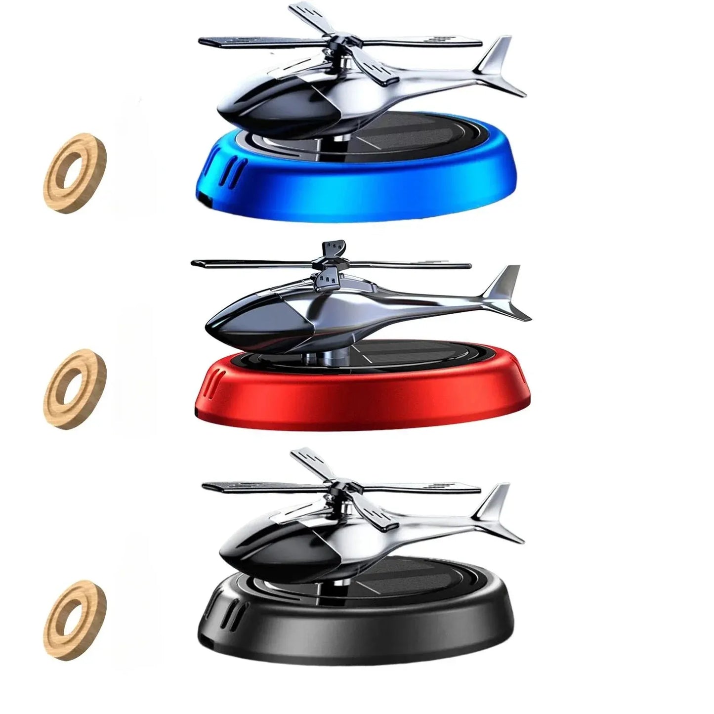 Solar Car Air Freshener – Helicopter Decoration with Rotating Aromatherapy Perfume Diffuser, Interior Car Decoration
