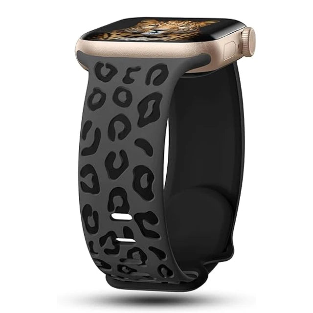 Engraved Silicone Strap for Apple Watch — 40mm-49mm Band Compatible with Series 4-10, SE & Ultra 2