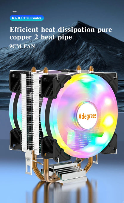 CPU Air Cooler X79/X99 — 3-Pin/4-Pin PWM Fan for Intel LGA 1366/1151/1155/1200/1700/2011 & AMD AM3/AM4/AM5