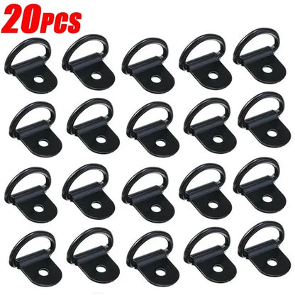 10/20pcs Stainless Steel D-Shape Pull Hook Tie Down Rings - Cargo Anchor Rings for Trucks, Trailers, RVs & Boats Accessories