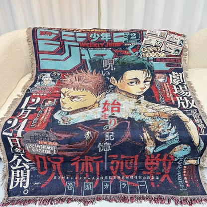 Anime Dragon Ball & One Piece Cotton Blanket – Decorative Sofa & Bed Throw