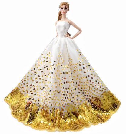 Barbie Doll Wedding Dress – Elegant Outfit for 11.5" & 12" Dolls