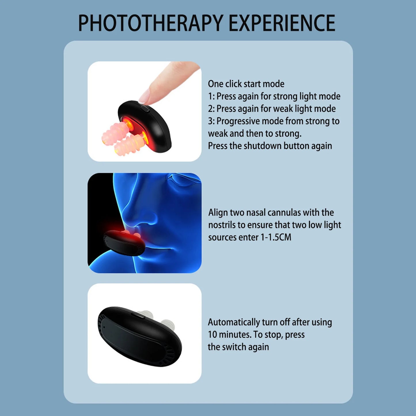 Smart Infrared Nasal Therapy Device — Portable Intelligent Rhinitis Machine for Nasal Congestion, Sneezing & Runny Nose