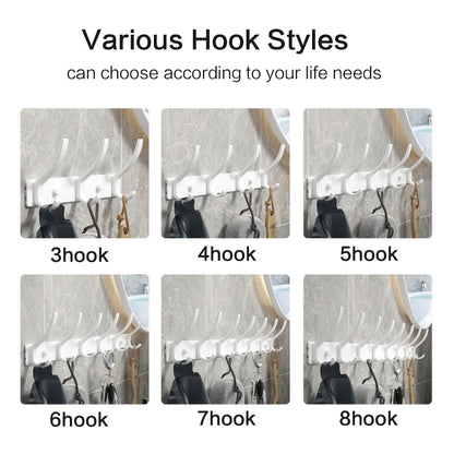 YUNJIEYA Folding Robe Hooks | Black White Towel Hanger Nail Wall Rack | Coat Clothes Holder for Bathroom Kitchen Accessories