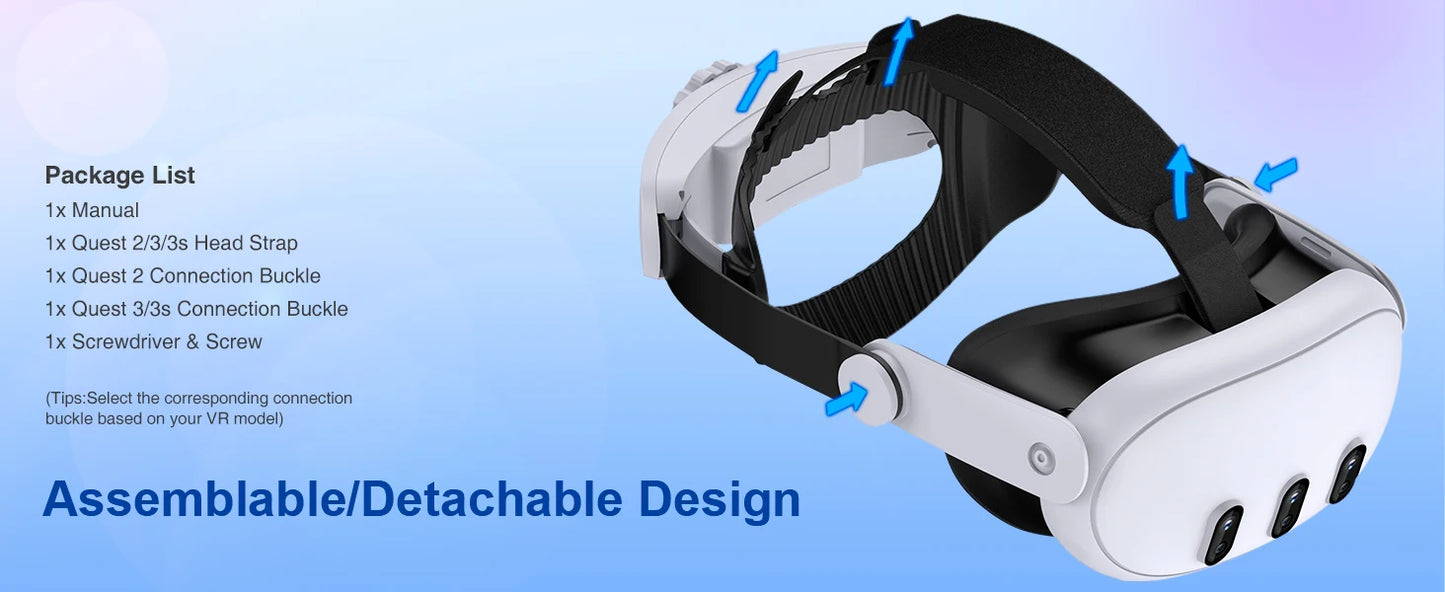 BEBONCOOL 8000mAh MV1000 Battery Head Strap – Compatible with Meta Quest 3S, Quest 3 & Quest 2 Oculus Headset