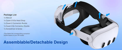 BEBONCOOL 8000mAh MV1000 Battery Head Strap – Compatible with Meta Quest 3S, Quest 3 & Quest 2 Oculus Headset