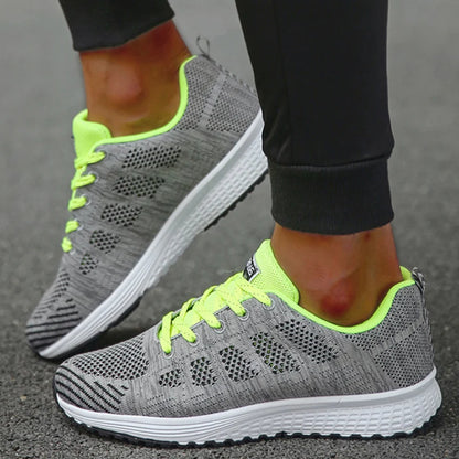 Women's Lightweight Lace-Up Flats – Fashionable Round Toe Nurse Sneakers, Comfortable Walking Shoes, Plus Size Available