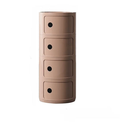 Nordic Round Bedside Table – Mini 2/3/4/5 Layer Cute Storage Cabinet, Creative Living Room & Bedroom Furniture