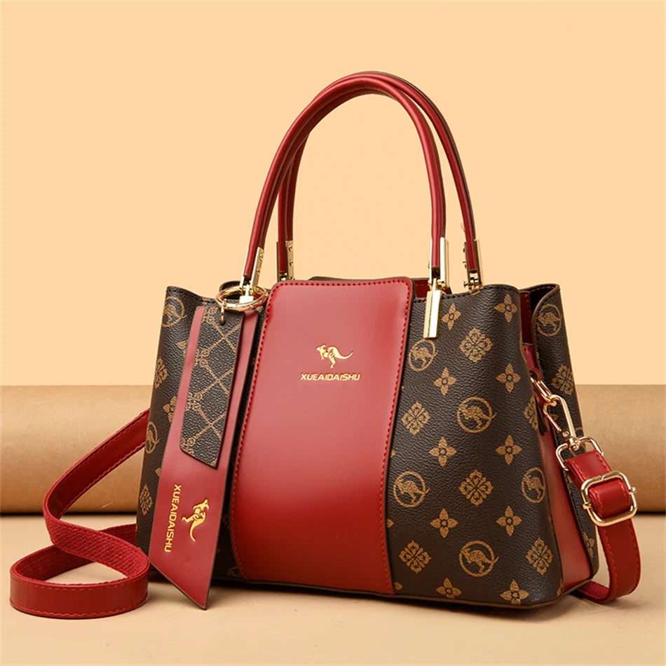 Luxury Women’s Leather Handbag – Large Capacity Shoulder & Crossbody Designer Bag