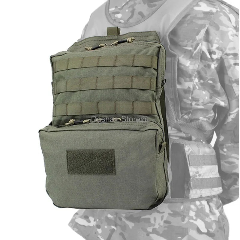 Tactical 3L Hydration Backpack - Nylon MOLLE Water Bladder Pack for Airsoft, Hunting, EDC, and JPC/SPC Tactical Vests