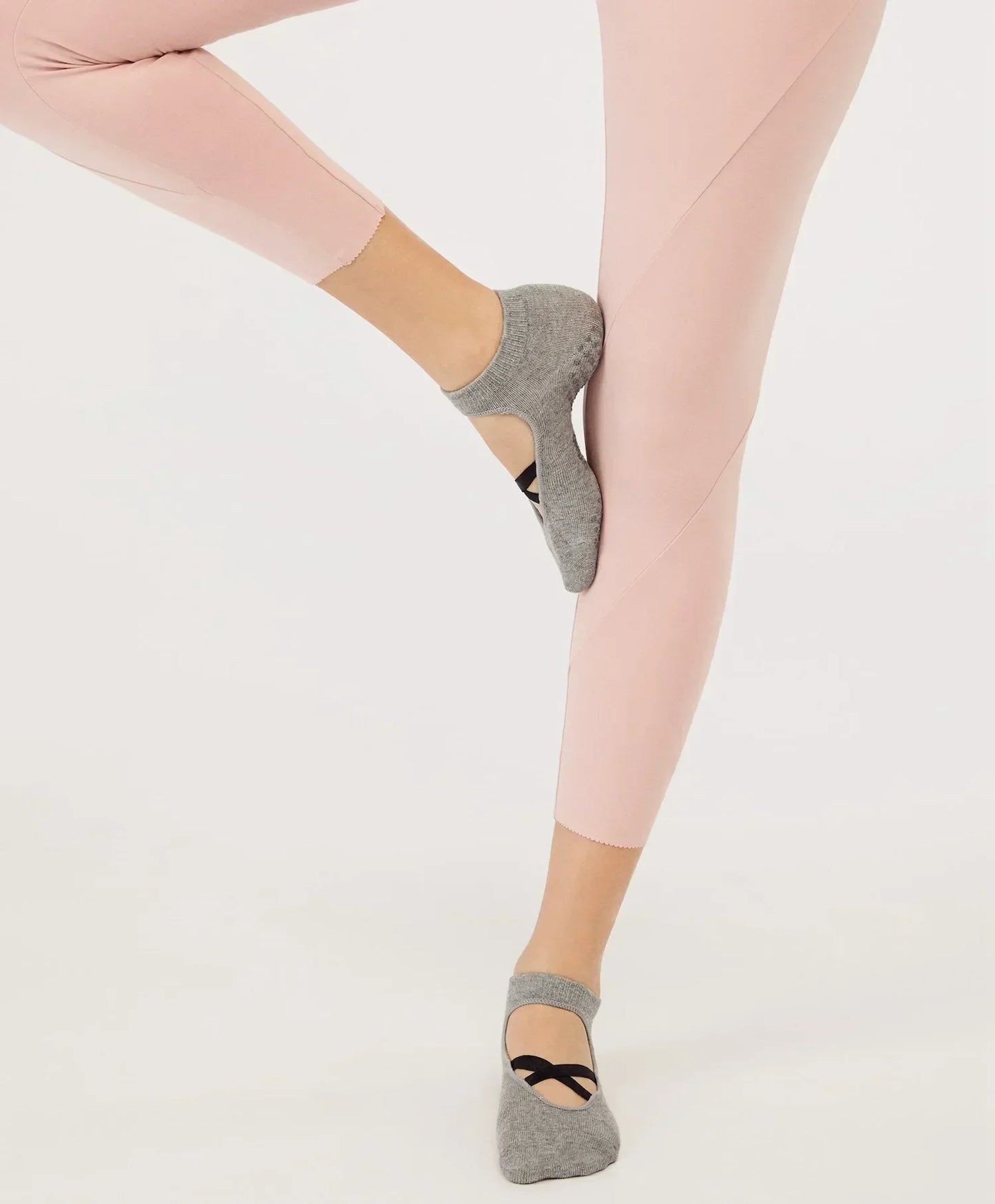 Set of 2 Pairs Cotton Yoga Socks: Breathable, Sweat-Absorbent with Silicone Anti-Slip Grip - Ideal for Women's Pilates, Ballet, and Fitness Sports