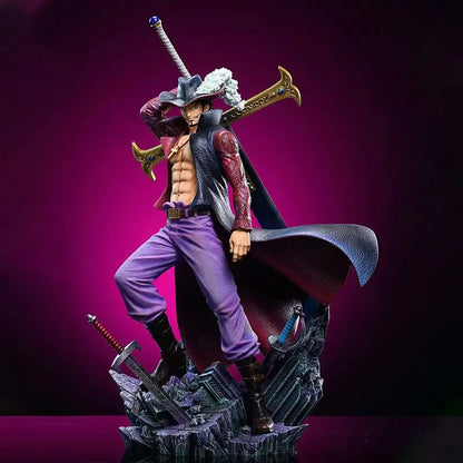 28cm One Piece Dracule Mihawk Figure — Eagle Eye PVC Anime Statue, Collectible Model Doll, Gift & Desk Ornament