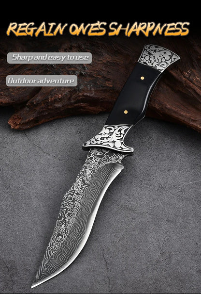 Portable Outdoor Knife – Sharp Straight Blade for Fishing, Camping, and Field Use