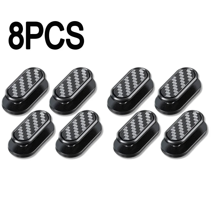 Car Invisible Small Hooks – Carbon Fiber Self-Adhesive Dashboard Wall Hook for USB Cable, Headphones, Keys, Car Interior Organizer