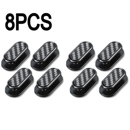 Car Invisible Small Hooks – Carbon Fiber Self-Adhesive Dashboard Wall Hook for USB Cable, Headphones, Keys, Car Interior Organizer