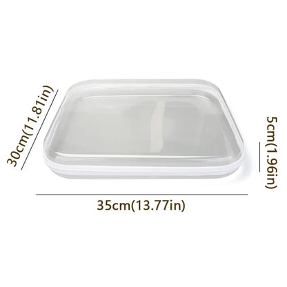 Plastic Zippered Storage Pouch — Stackable Waterproof Hard Case with Clear Shell