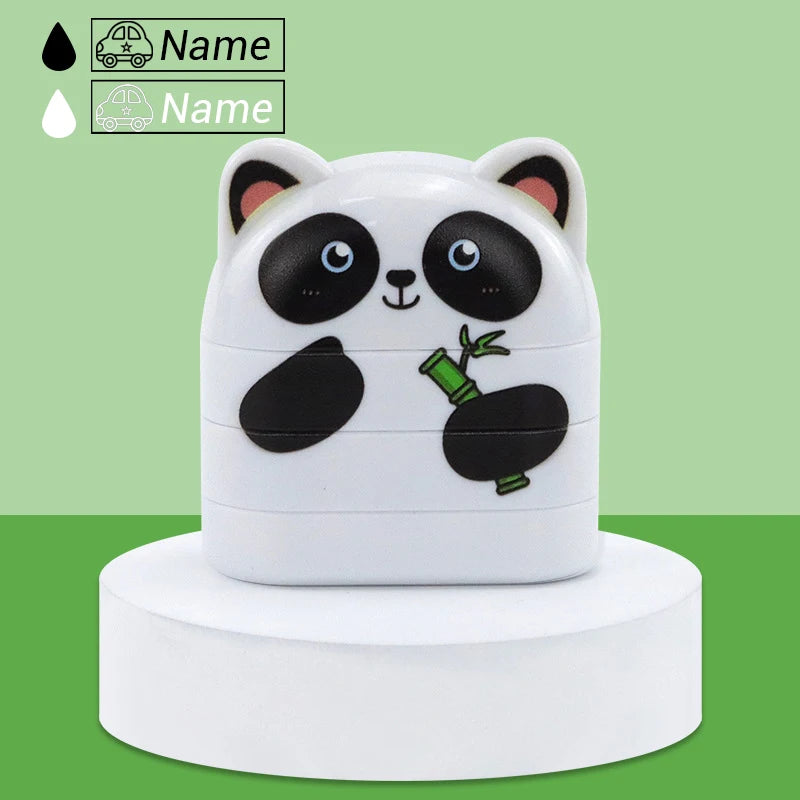 Custom Children’s Name Seal – Double-Layer Black & White Ink Stamp, Waterproof Name Sticker for School & Kindergarten