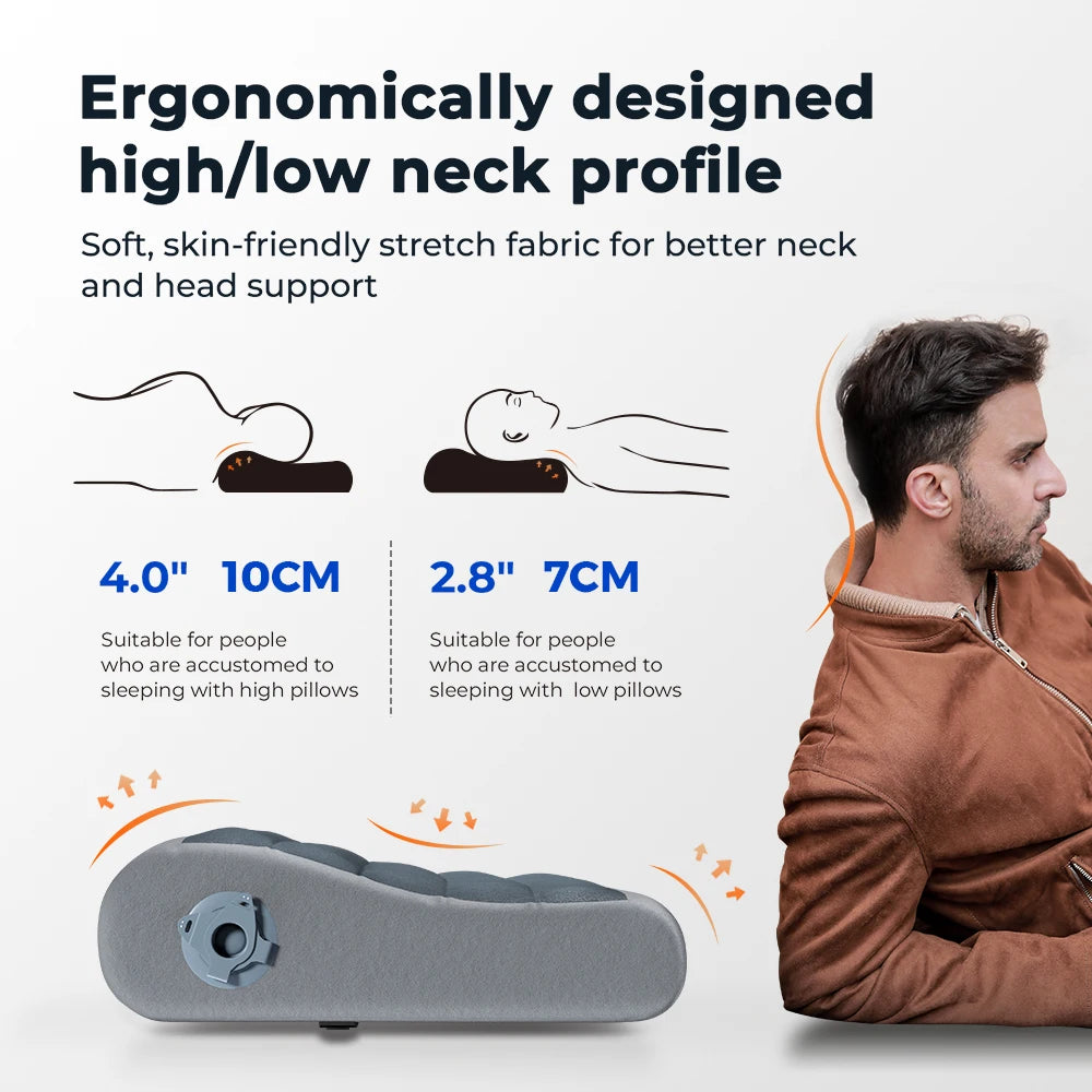 FLEXTAIL ZERO PILLOW SE - Inflatable Camping Pillow, Ergonomic Travel & Home Pillow, Lightweight & Washable