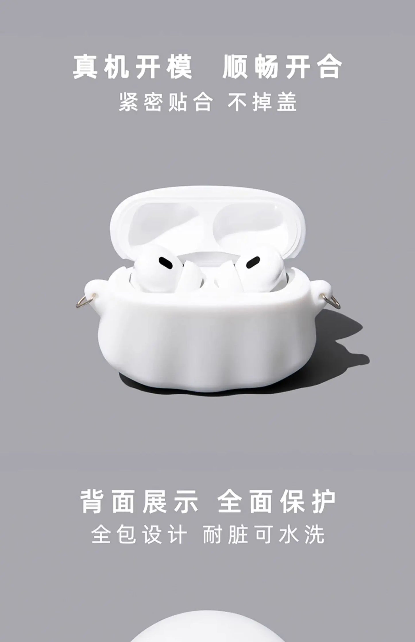 Crayons Shark Dog Silicone Case for AirPods 1/2/3/4 & Pro/Pro 2 — Cute Protective Earphone Cover