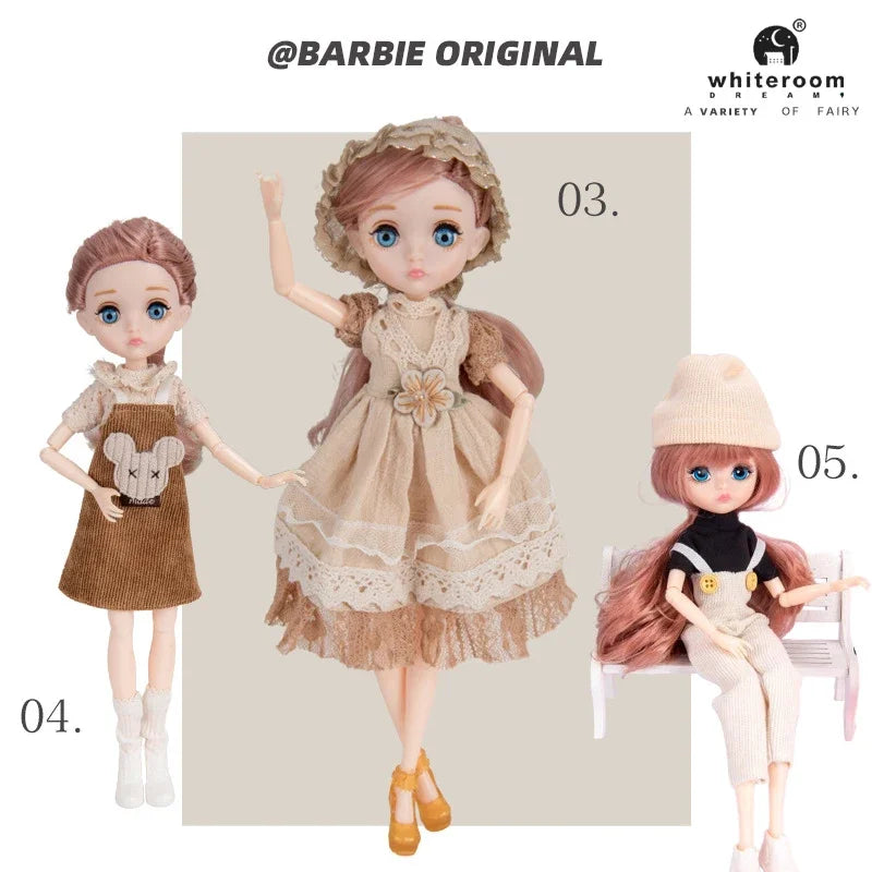 26cm BJD Doll for Girls – Purple Hair Fashion Princess with Big Eyes & Accessories Gift