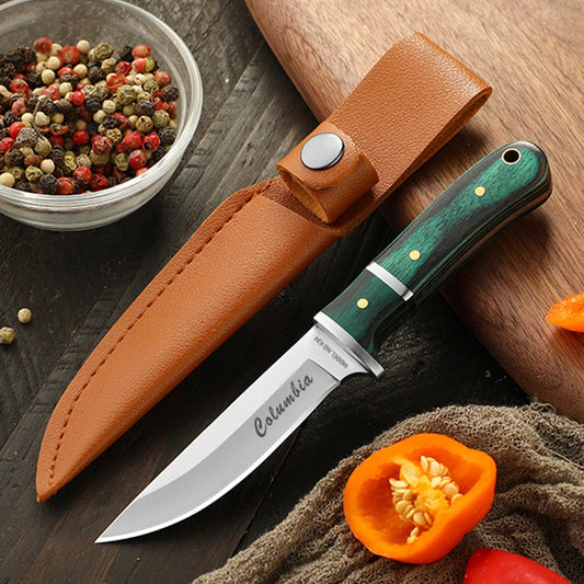 High-Quality Outdoor Hunting Knife: Professional Multifunctional Camping and Self-Defense Tool - Portable and Versatile for Eating Meat and Fruits