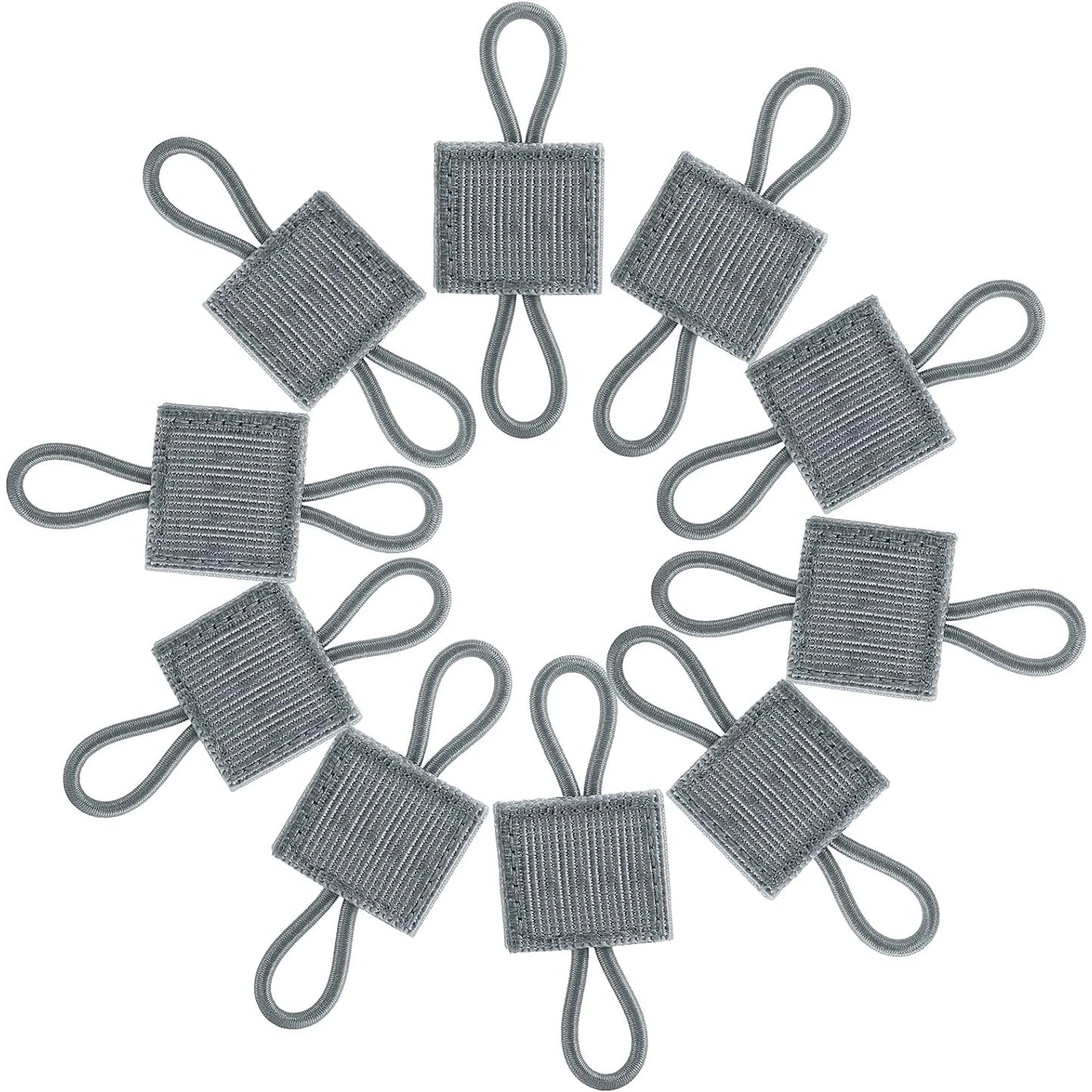 4/10Pcs MOLLE Elastic Retainer Straps - Tactical Webbing Attachment Buckles for Antenna, Flashlight & Gear Organization