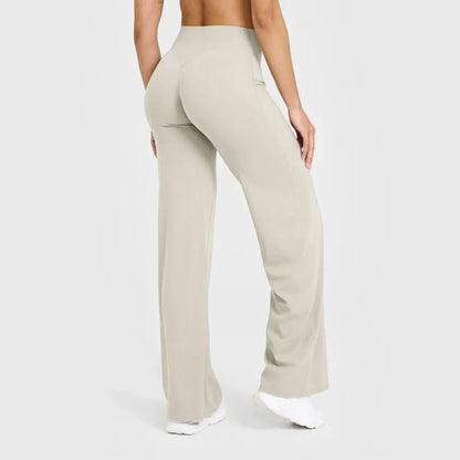NCLAGEN Women’s Straight-Leg Yoga Pants – Ultra-Soft Butter Fabric Mid-Waist Pilates & Running Trousers