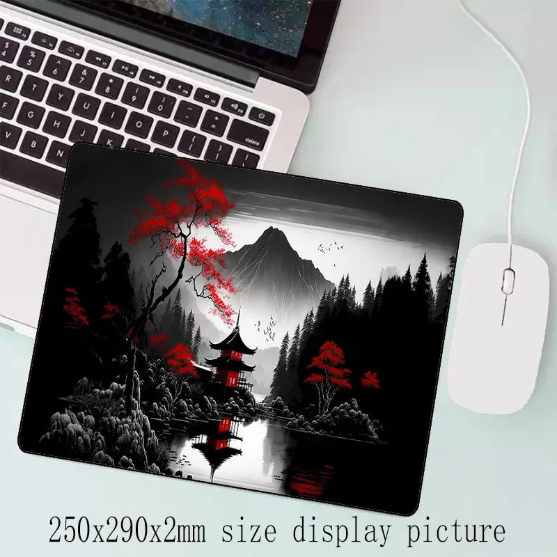 Sakura Scenery Large Anti-Slip Rubber Gaming Mouse Pad – Durable Thick Seam Edge Desk Mat for Office & Gaming