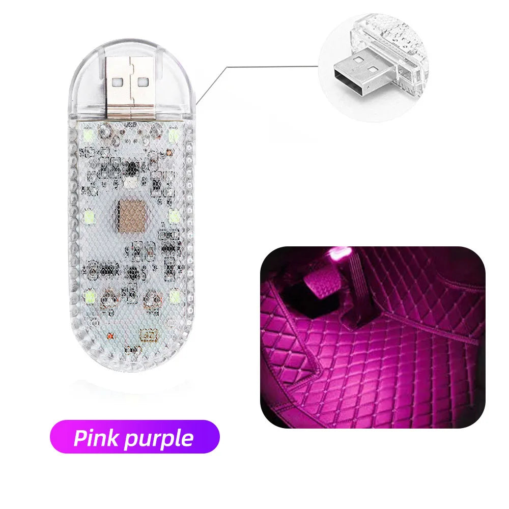 Multicolor Wireless LED Car Interior Light - USB Rechargeable Touch Sensor Roof and Reading Lamp