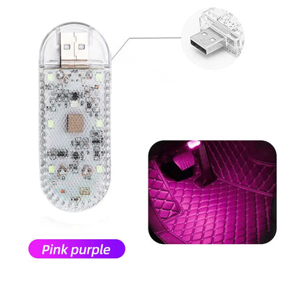 Multicolor Wireless LED Car Interior Light - USB Rechargeable Touch Sensor Roof and Reading Lamp