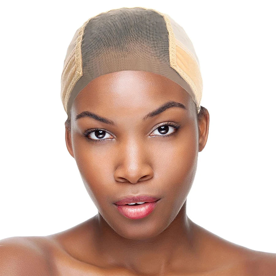 Lace Wig Cap with Grip Band - 4x5 Wider Transparent Lace Cap for Secure Lace Front Wig Fit