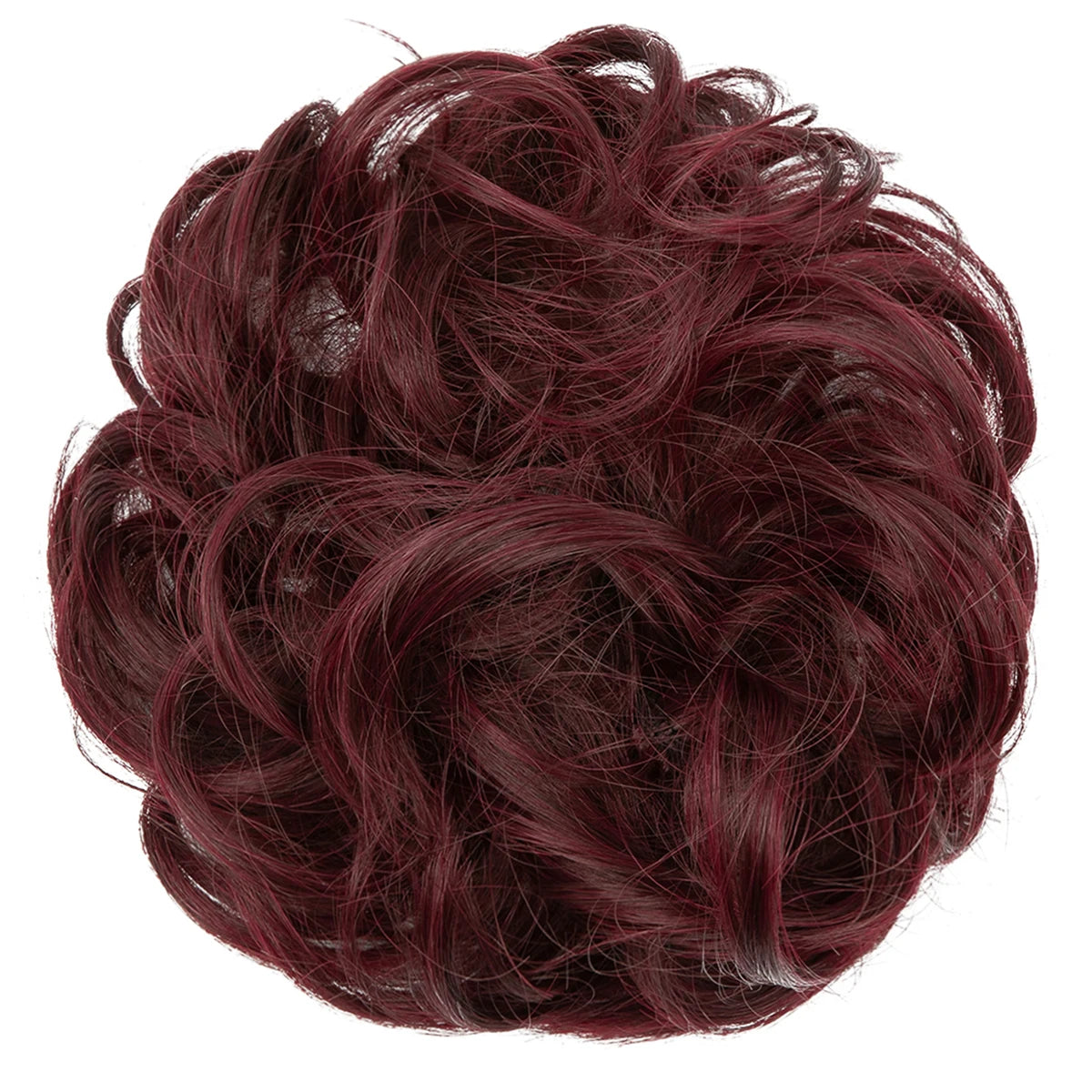 Synthetic Messy Hairpiece Chignon Scrunchie – Blonde & Brown Donut Bun for Women, Elastic Daily Use Hair Extension H9