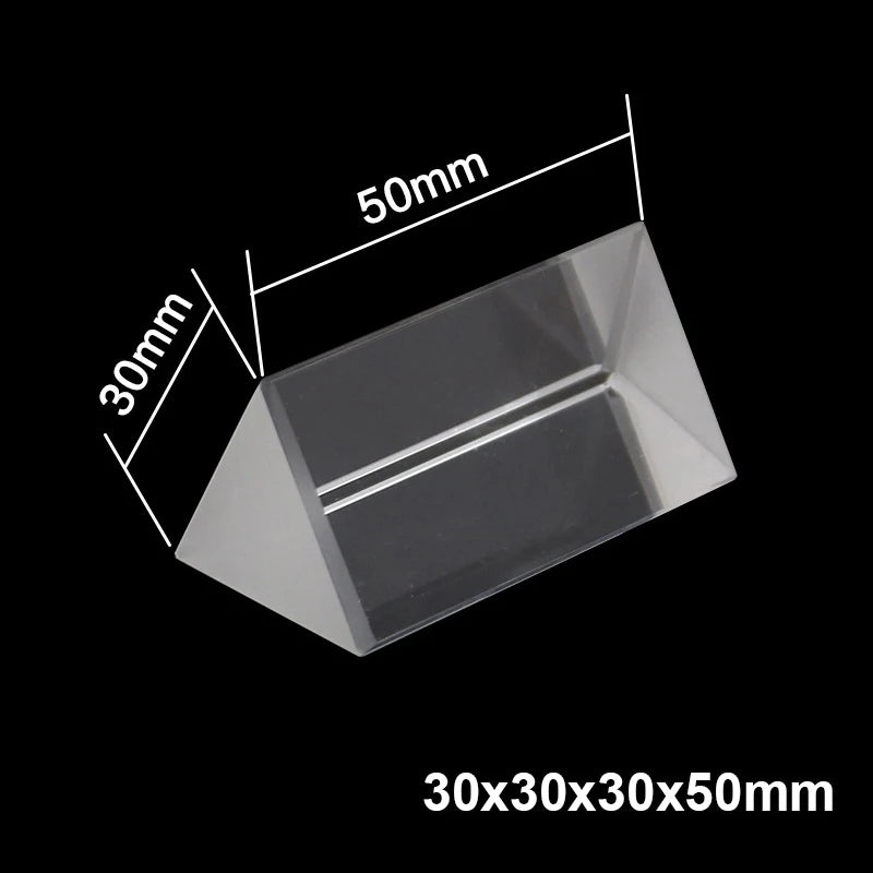 Optical Triangular Prism - Physics Light Spectrum Refractor Teaching Tool for Kids Science Education & Learning Gift