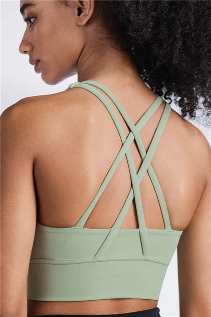 Women’s Summer Crossback Sports Bra — Breathable Fitness & Yoga Tank Top | Gym Crop Top