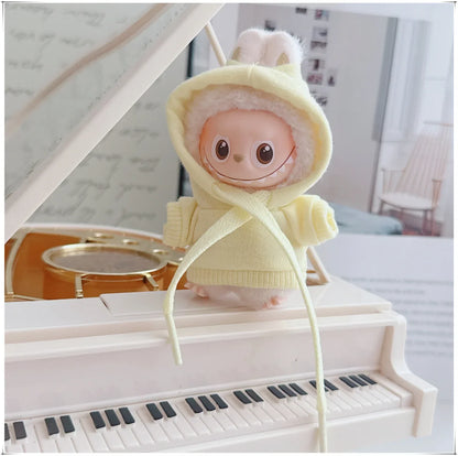 Labubu 4.0 Doll Hooded Sweater – Casual Sportswear Outfit for Mini Labubu V4 Dolls