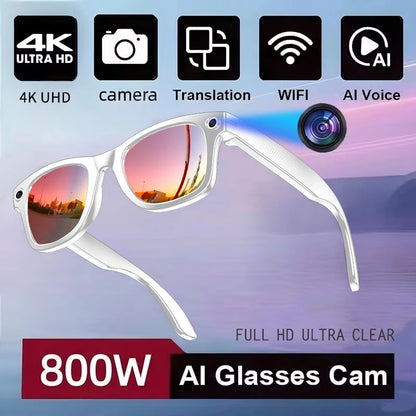 800W AI Smart Camera Glasses – Men Color-Changing Smart Sunglasses, Photo & Video Recording, Translation, Waterproof Call & Smart Wearable Eyewear