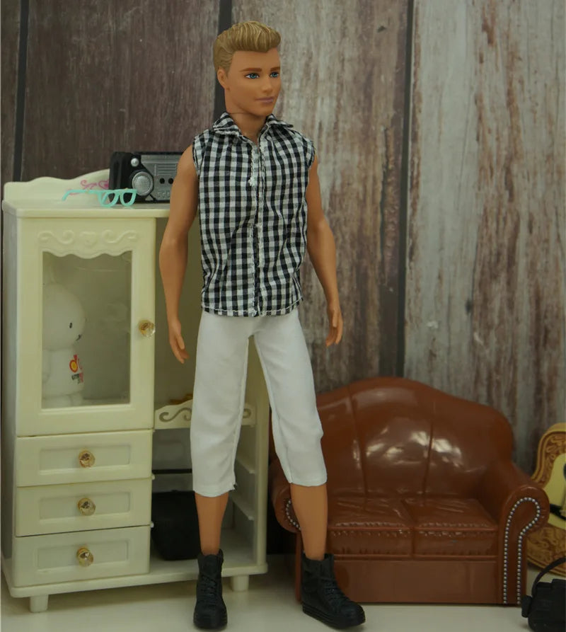 30cm Male Anime Doll Clothes – 1/6 BJD Fashion Casual Suit for KEN Dolls, DIY Reborn Toy Accessories & Gifts