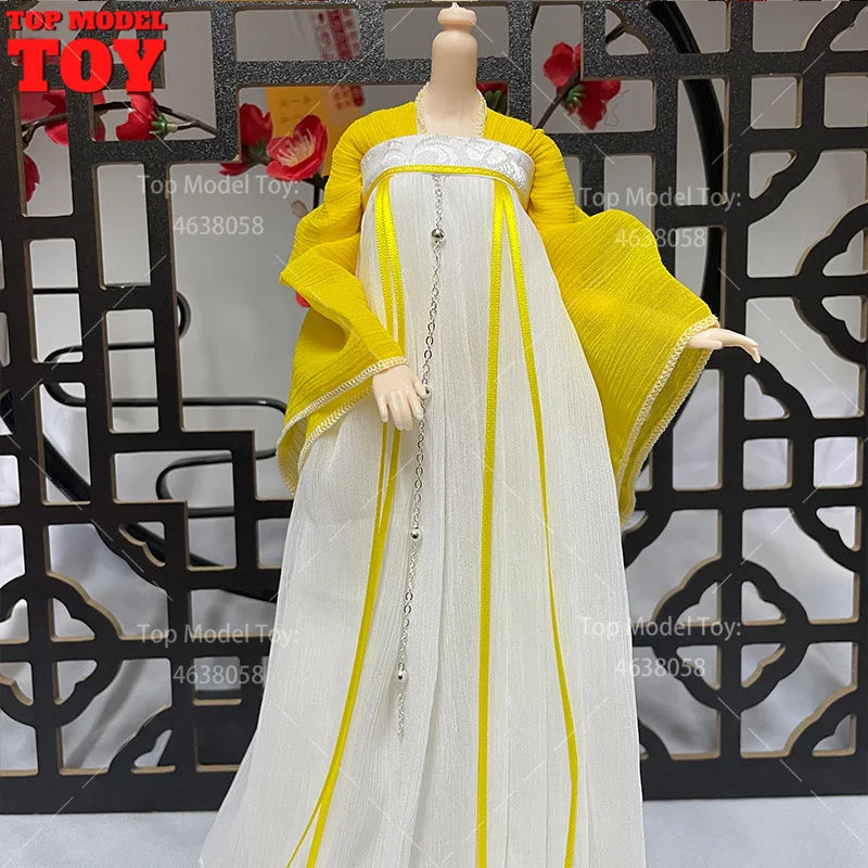 30cm 1/6 Doll Clothes – Style Printed Hanfu Outfit for 12" Female Action Figure Toy