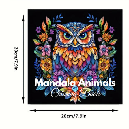 28-Page Mandala Animal Coloring Book for Adults - Stress Relief, Relaxation & Creative Coloring Activity Book