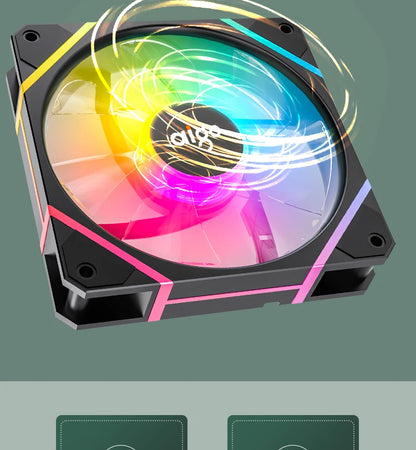 Aigo AM12 RGB PC Fan Kit — 120mm ARGB Water Cooler & Case Cooling Fans with 6-Pin Controller
