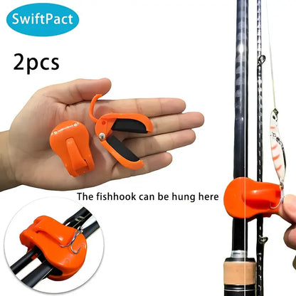 2-Piece Quick-Attach Fishing Rod Clip - Tool-Free One-Hand Holder for 2-Piece Freshwater Rods & Tackle Organization