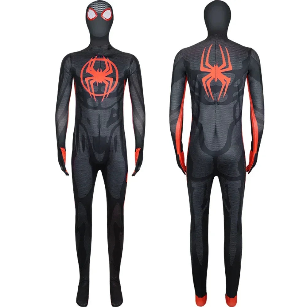Anime Superhero Cosplay Spider-Man Bodysuit — Miles & Gwen Halloween Carnival Party Couple Costume