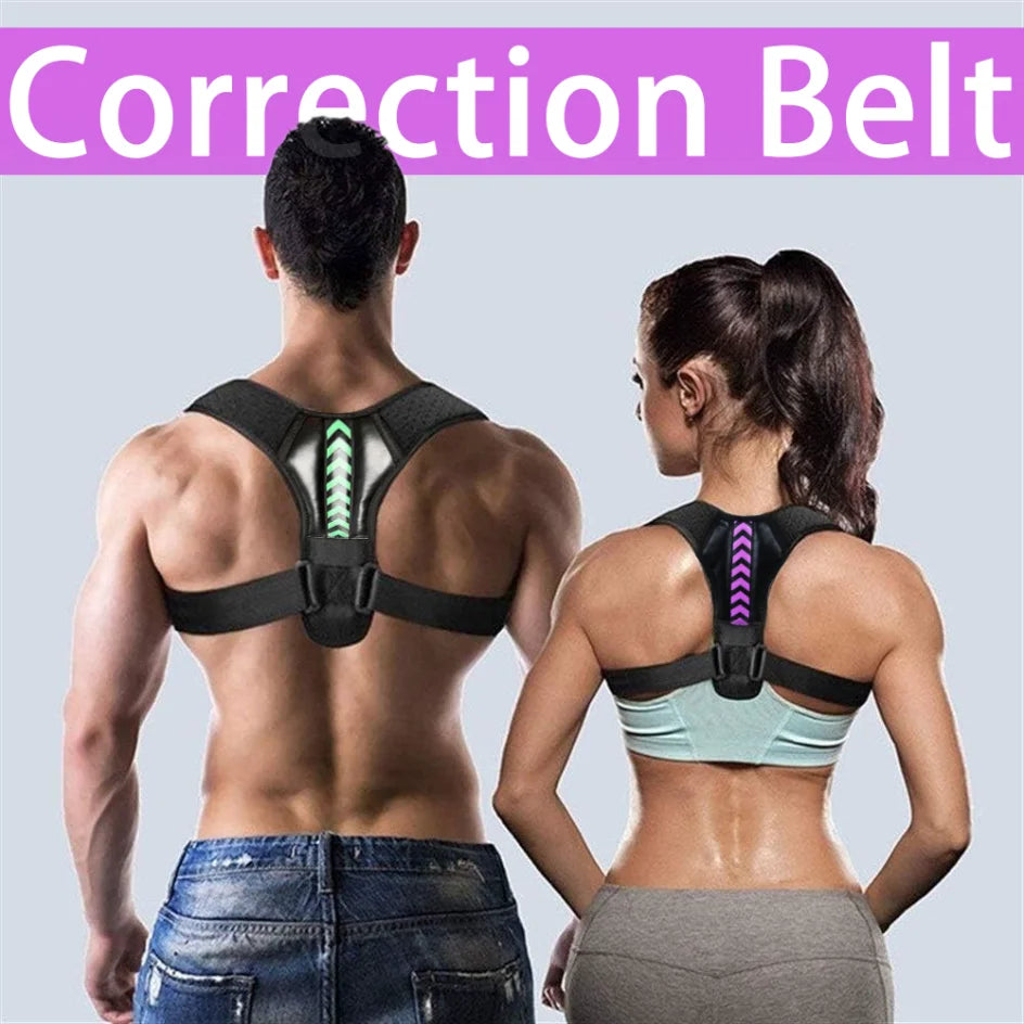 Adjustable Back & Shoulder Posture Corrector Belt — Clavicle & Spine Support for Home, Office & Sports | Upper Back & Neck Brace