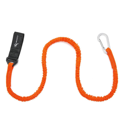 Elastic Kayak Paddle Leash – Adjustable Coiled Lanyard with Safety Hook for Fishing Rod, Pole & Rowing Boat Accessories