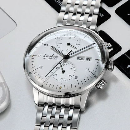 Men’s Fashion Mechanical Watch — 2023 Business Automatic Stainless Steel Luminous Designer Wristwatch