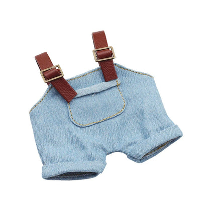 17cm 3rd Gen Labubu Trendy Retro Outfit – Graffiti Strap Pants, Hat & Sitting Party Pendant