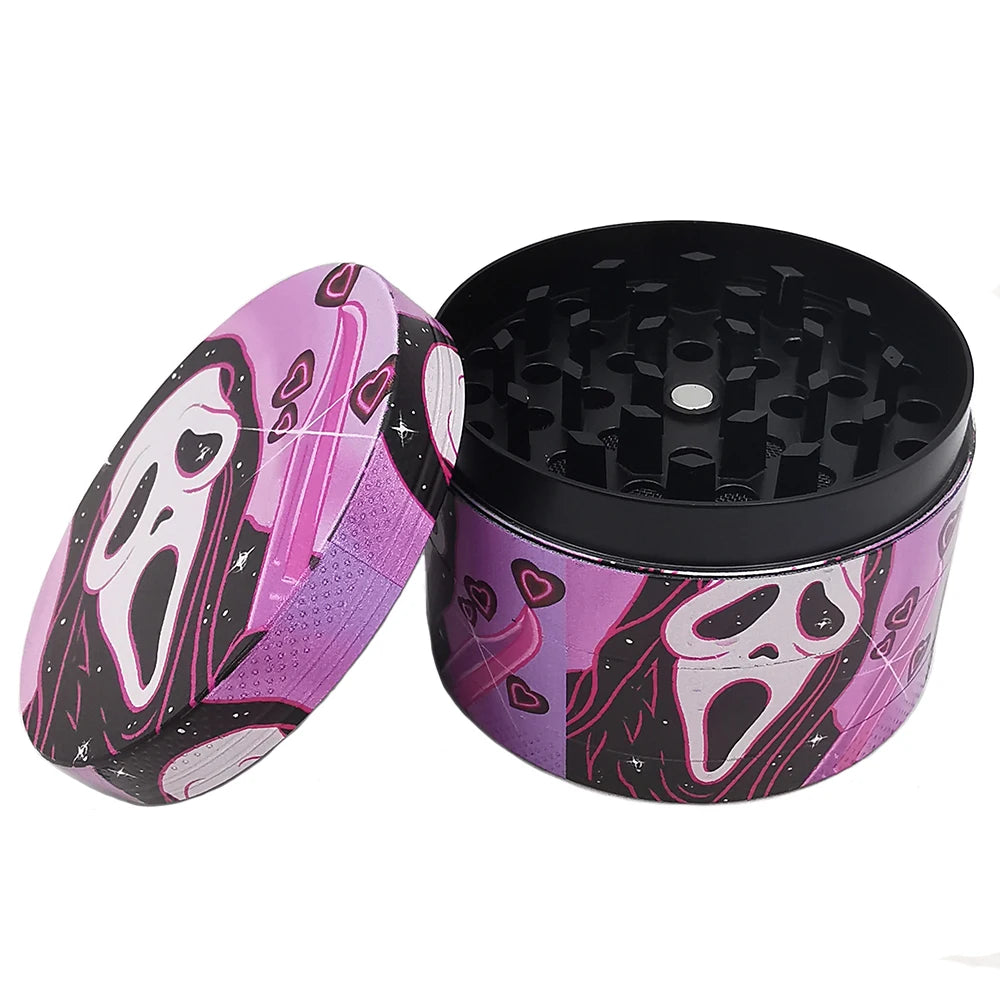 2.5" (63mm) 4-Layer Metal Herb Grinder — Zinc Alloy Tobacco & Spice Crusher for Smoking Accessories