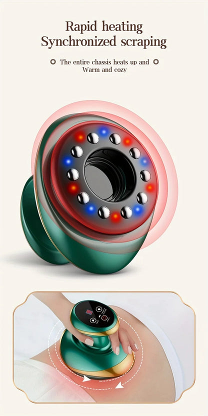 Electric Meridian Massage Brush – Full Body Cupping & Scraping Massager for Abdomen & Back Relief at Home