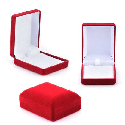 Velvet Necklace & Pendant Box — Jewelry Organizer and Gift Storage Container for Trinkets