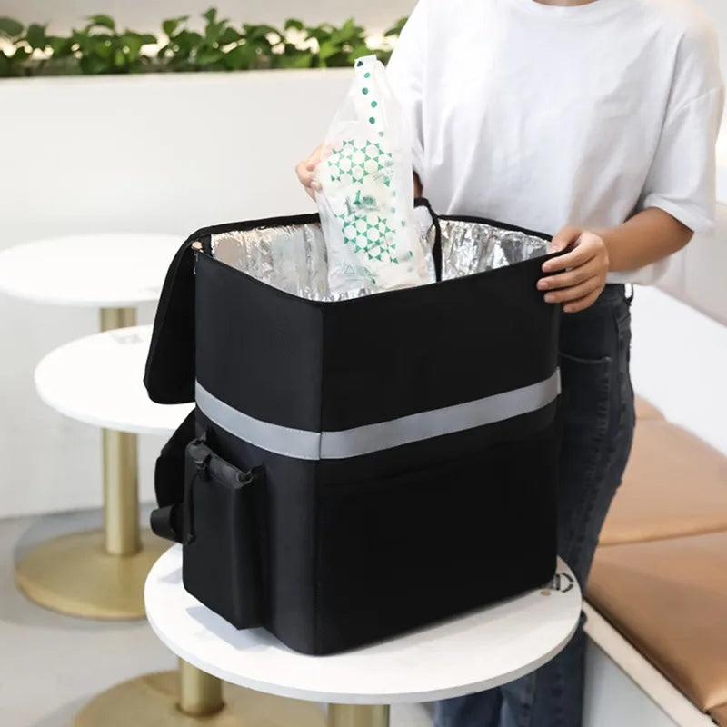 35L Extra Large Insulated Food Delivery Backpack – Thermal Cooler Bag, Fresh-Keeping Refrigerator Box for Catering & Travel